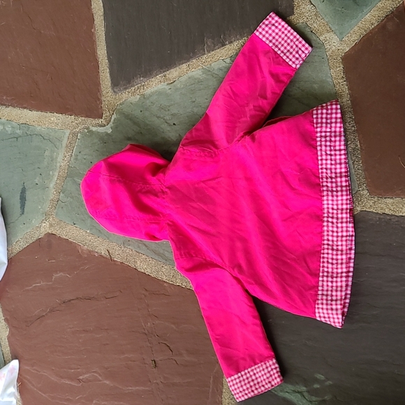 NWOT Carter's Pink white floral rain jacket 12M - Picture 5 of 5